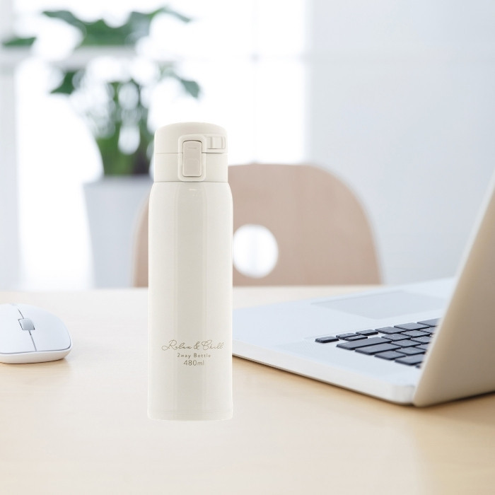 ベストコ 水筒 2way スクリュー ワンタッチ タイプ 直飲み 480ml