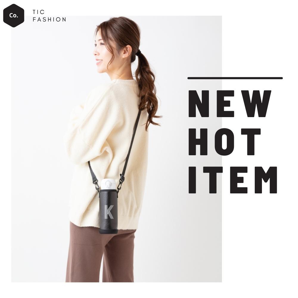 水筒 カバー 専用ストラップ付き ペットボトル イニシャル