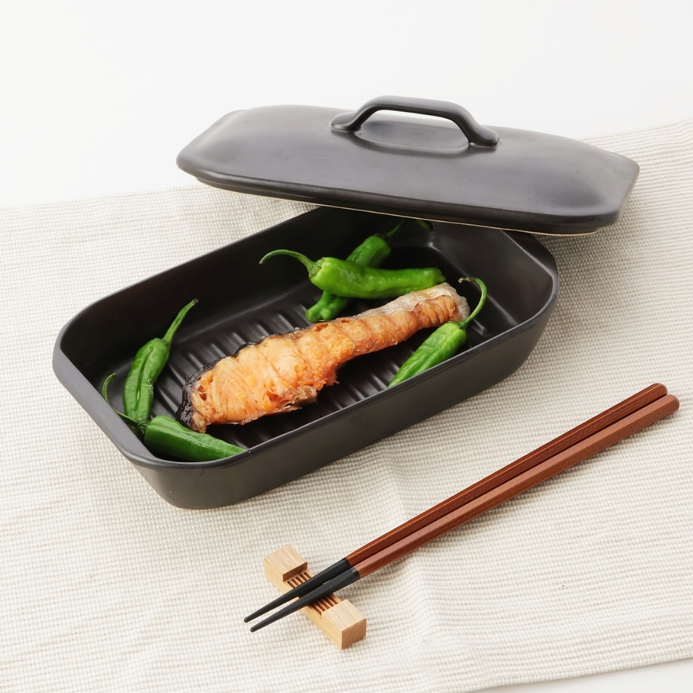 イシガキ産業 DLレンジ陶器プレート 長角 フタ付 19x11cm 電子レンジ