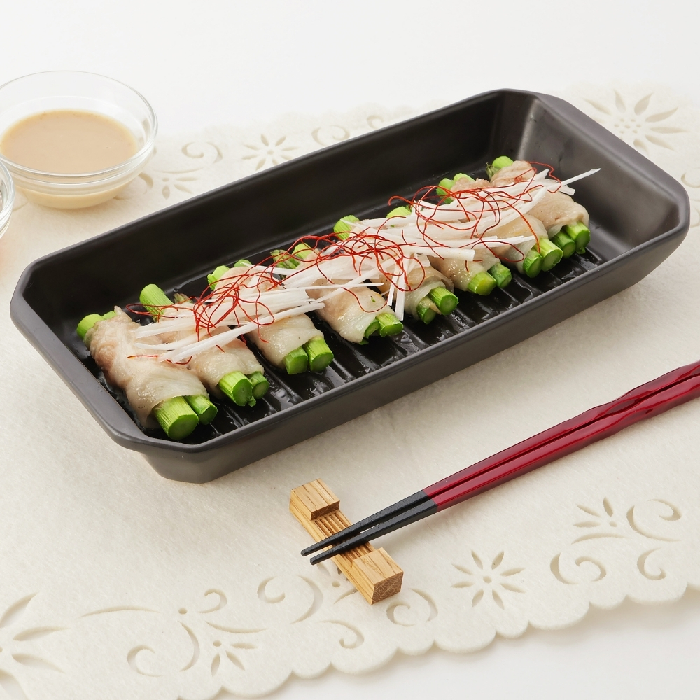 イシガキ産業 DLレンジ陶器プレート 長角 25x11cm 電子レンジ調理器