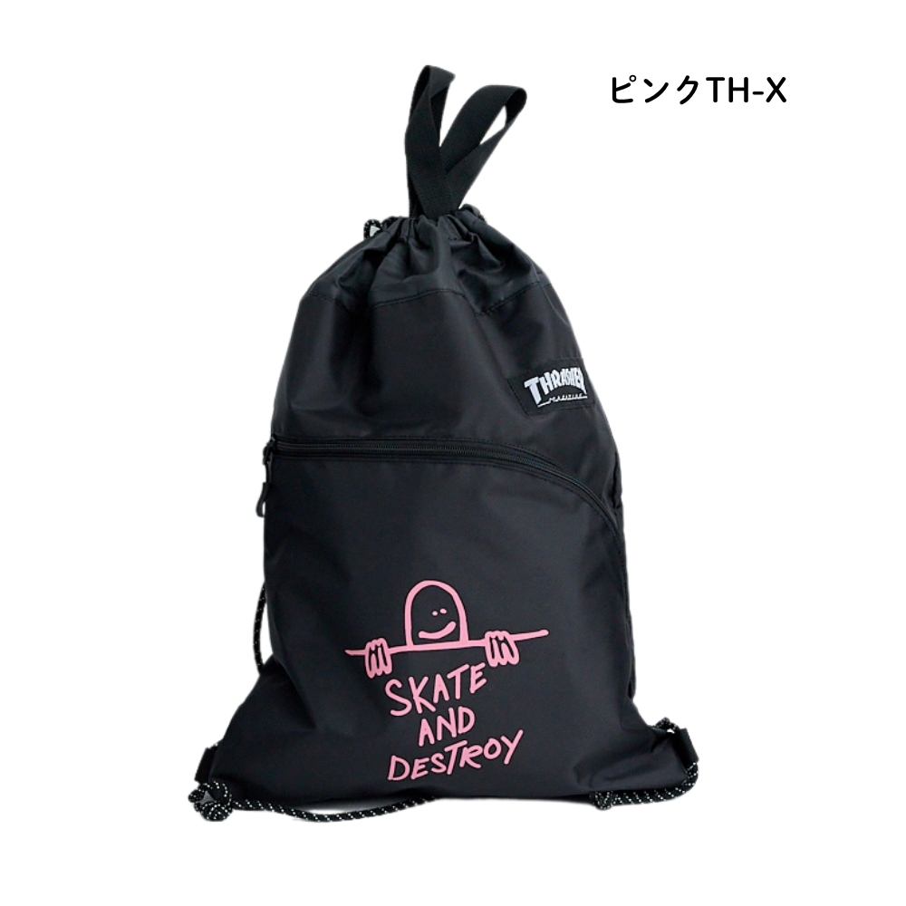 THRASHER（スラッシャー） サライ ロゴナップサック TH-W メール便対応