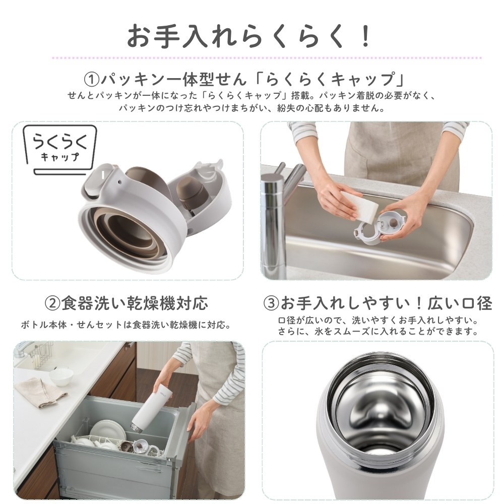タイガー魔法瓶 水筒 真空断熱ボトル 750ml ワンプッシュ 軽量 食洗機
