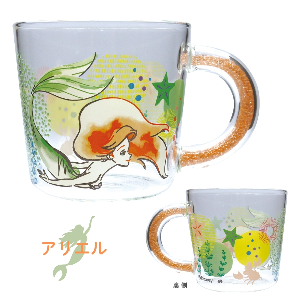 大西賢製販 ディズニー ビーズハンドルガラスマグ 390ml マグカップ