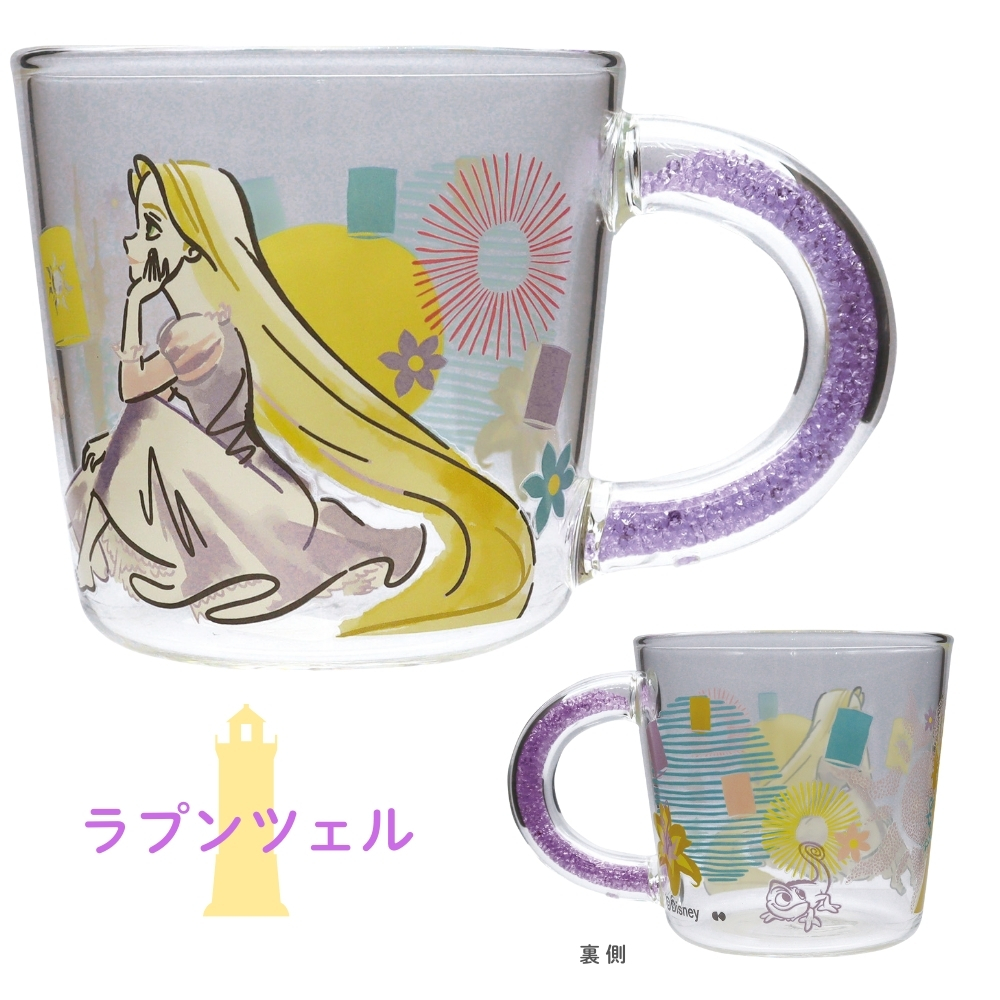 大西賢製販 ディズニー ビーズハンドルガラスマグ 390ml マグカップ