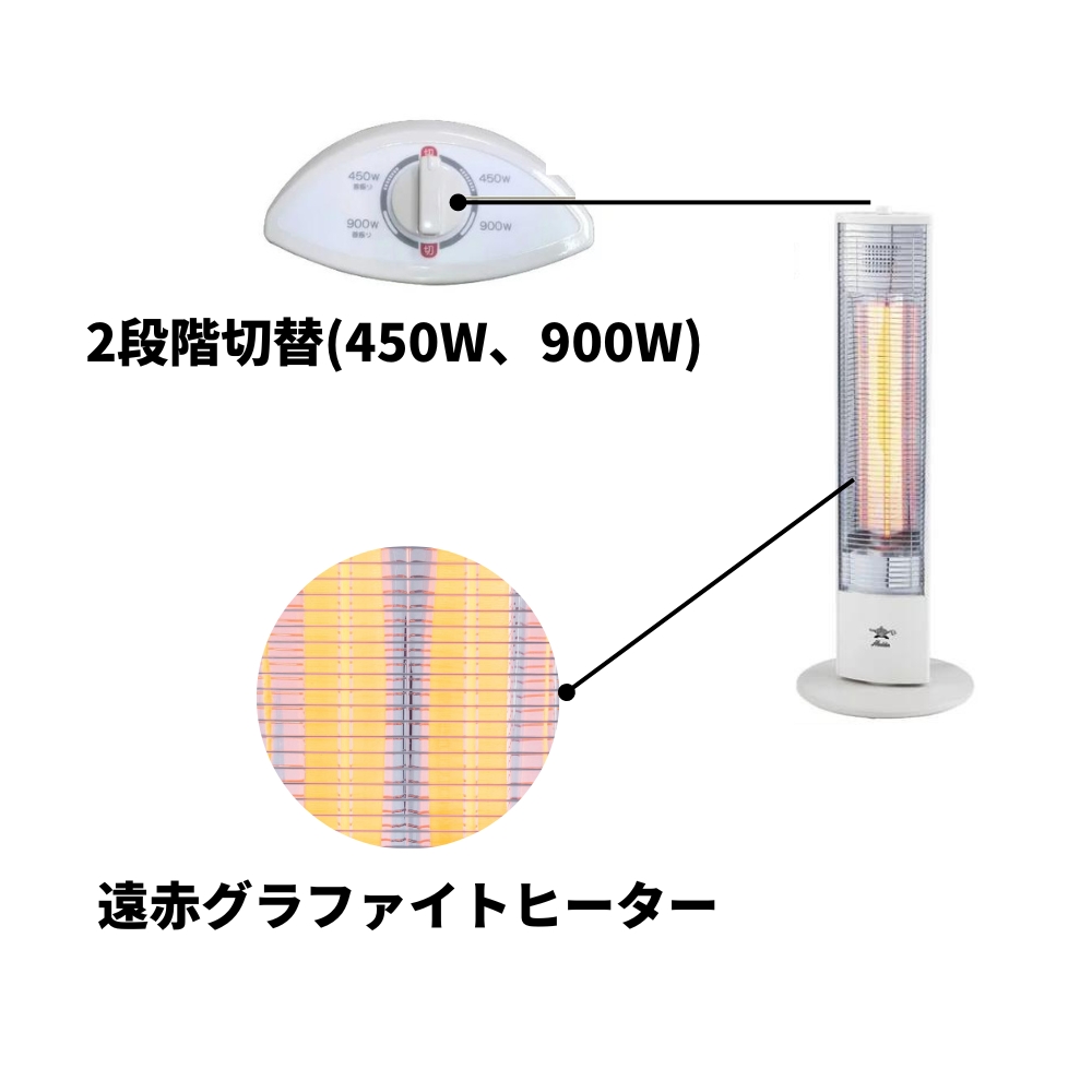 アラジン（Aladdin） 電気ヒーター 遠赤グラファイトヒーター ホワイト