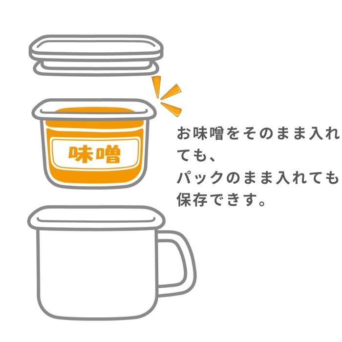 富士ホーロー 味噌ポット ホーロー 保存容器 N-KP 090692 おしゃれ 琺瑯 みそ容器 みそポット 角型 調味料容器 密閉 持ち手付き ふた付き  :nkp:彩り空間ホームライフ館 - 通販 - Yahoo!ショッピング