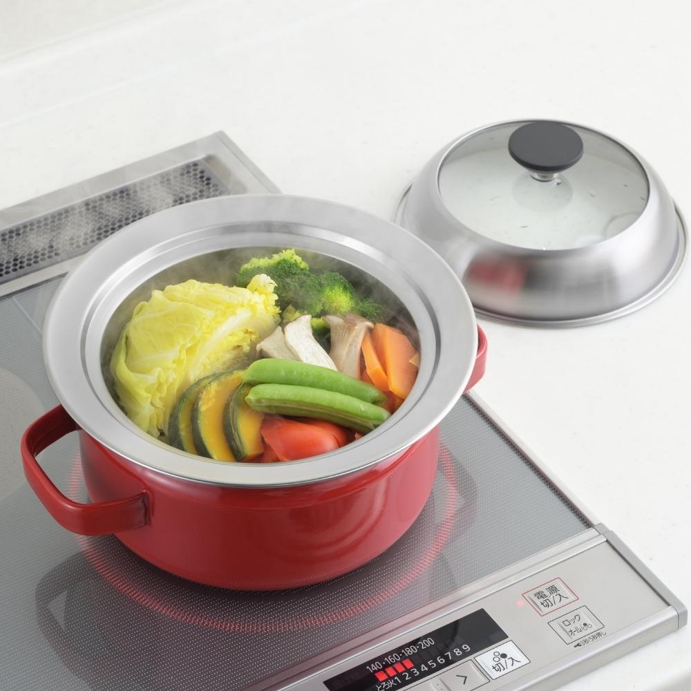 【値下げAMC】20cm鍋4.2ℓ 24cm鍋3.5ℓ 蒸し器24cm3個セット 楽天市場】蒸し器 2段 20cm IH対応 蒸しごよみ （ ガス火対応 蒸し鍋