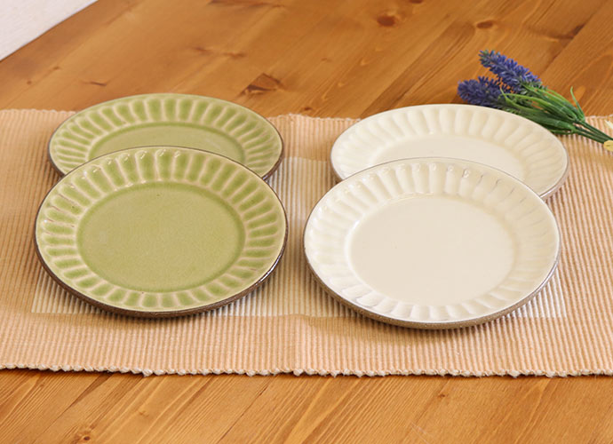 益子焼 わかさま陶芸 プレート 皿 2枚セット 径15.5cm 日本製 陶器