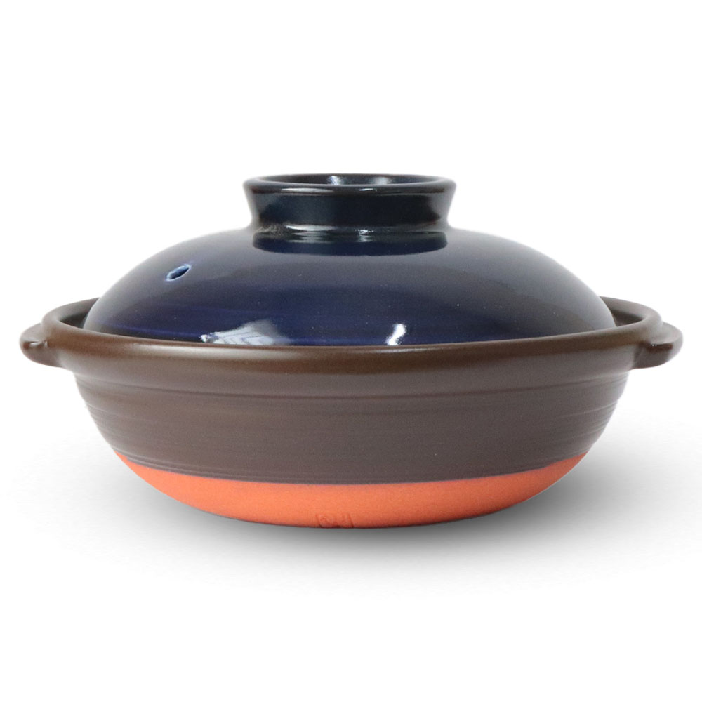 万古焼 京型 土鍋 6号 650ml 日本製 耐熱 陶器 鍋 小鍋 耐熱鍋 ご飯鍋