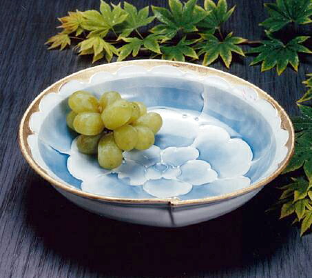 有田焼 文山窯 菓子鉢 鉢 径21cm 800ml 日本製 陶器 食器 花 染付 盛鉢