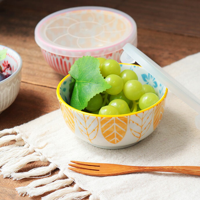 美濃焼 北欧 フラワー パック鉢 蓋付 3柄セット 径10.7cm 日本製 磁器