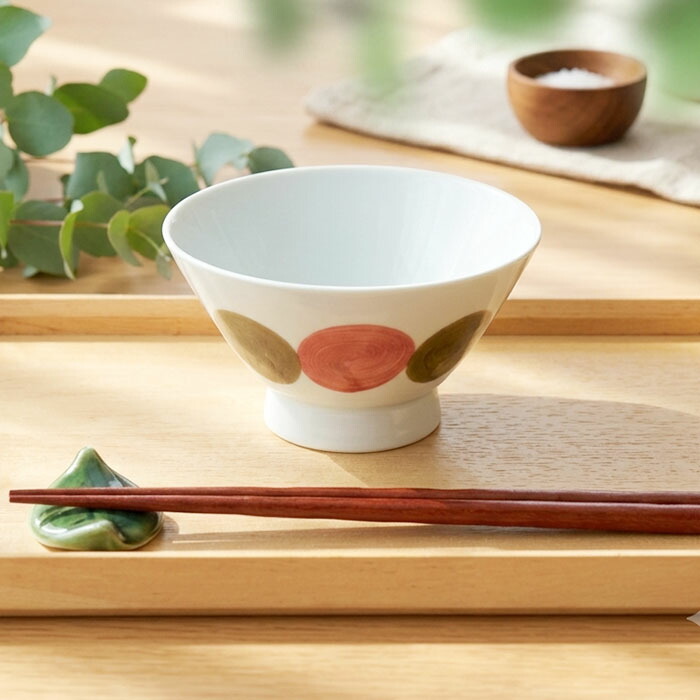 波佐見焼 くらわんか 茶碗 2色セット 径12cm 日本製 磁器 食器 飯碗