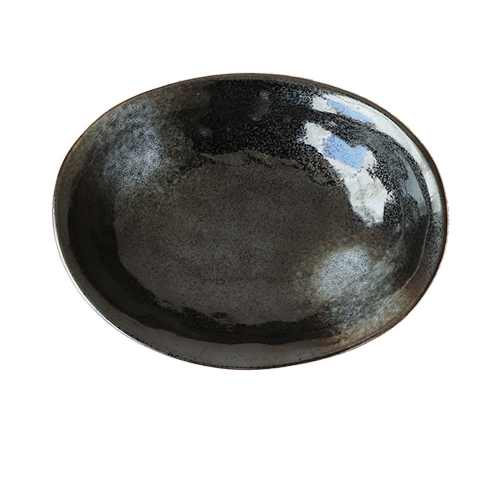 とみぃ　新品　陶器　陶芸作家　黒のプレート皿3枚 239 とみぃ 新品 陶器 陶芸作家 黒のプレート皿3枚 239
