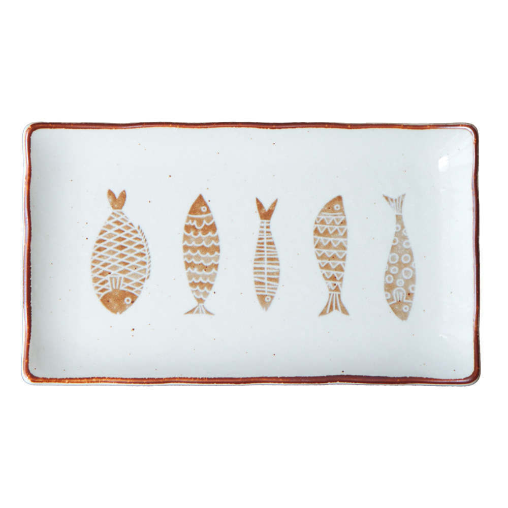 魚器 トットキ 長角皿 28cm 日本製 陶磁器 皿 長皿 角皿 焼物皿