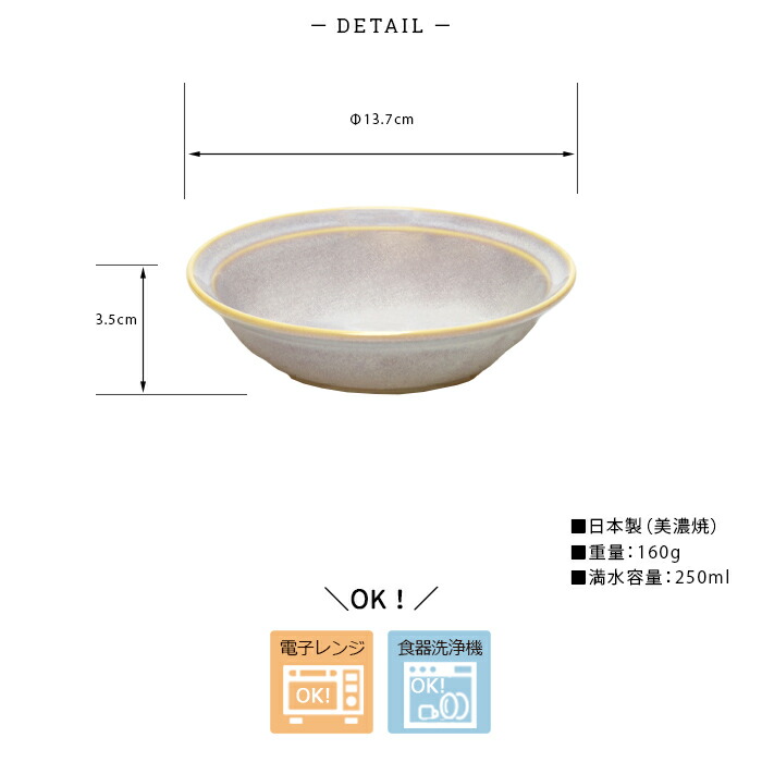 レトロ サラダ ボウル 径13.7cm 2色セット 日本製 美濃焼 陶磁器