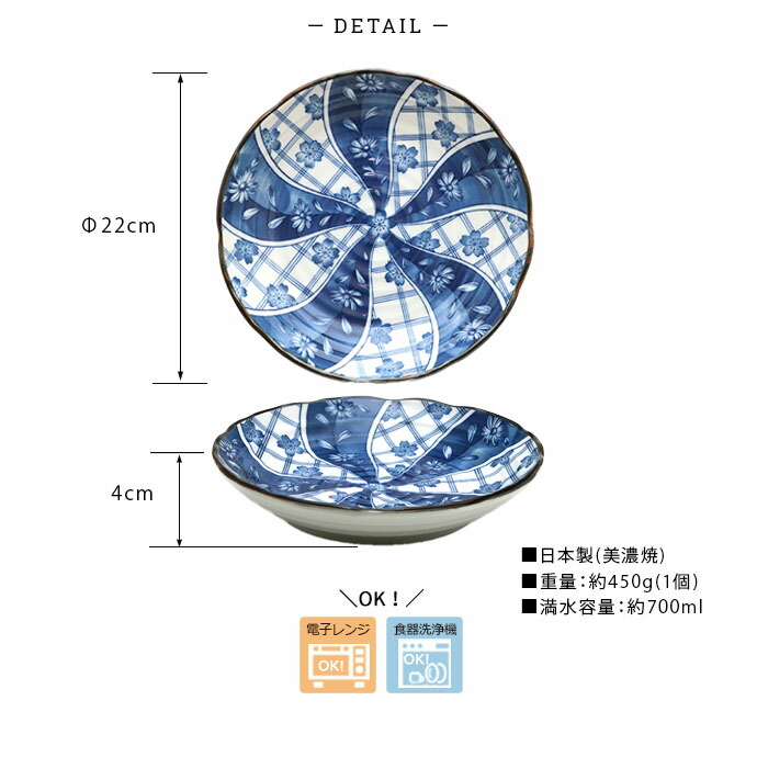 美濃焼 レトロ 盛皿 径22cm 3柄セット 日本製 磁器 プレート 皿 カレー