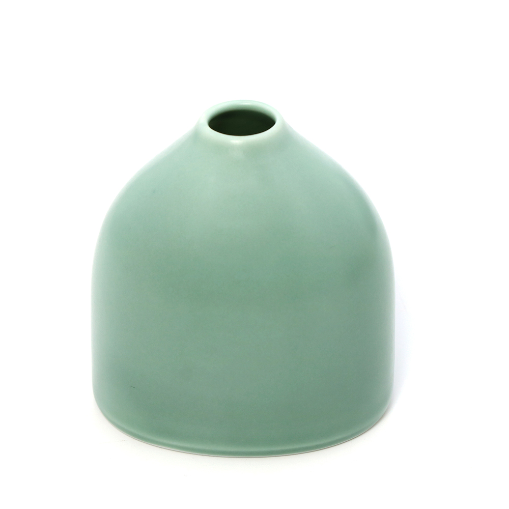 ナチュラル フラワーベース 花瓶 7.8×6cm 日本製 磁器 花器 楕円