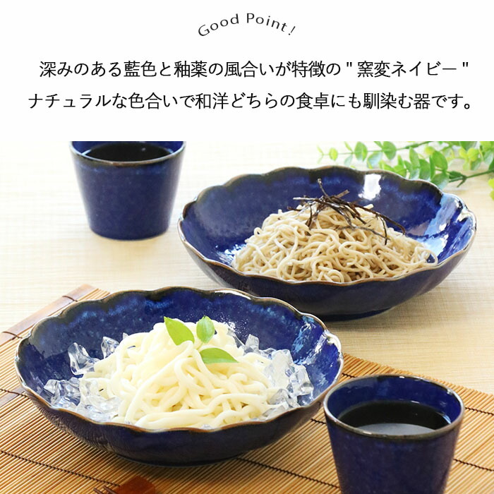 美濃焼 窯変ネイビー 盛皿 2枚セット お皿 取皿 鉢 中鉢 プレート