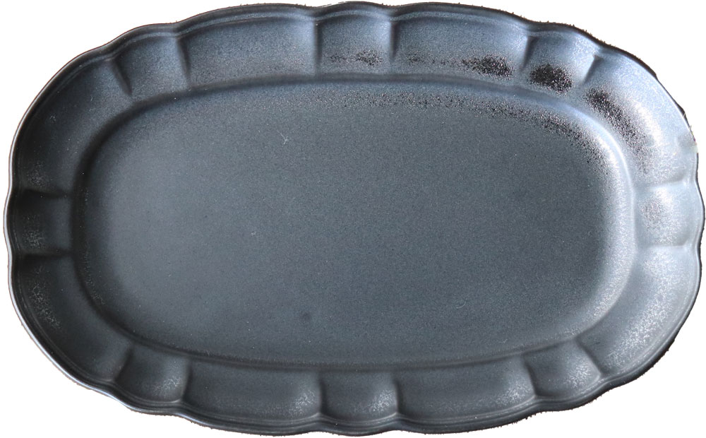 皿 楕円皿 オーバル おしゃれ 陶器 チュチュ 楕円皿(大) 24cm 日本製 美濃焼 プレート トルコブルー ターコイズ ネイビー 黒 紺 ブラック  食洗機OK レンジOK