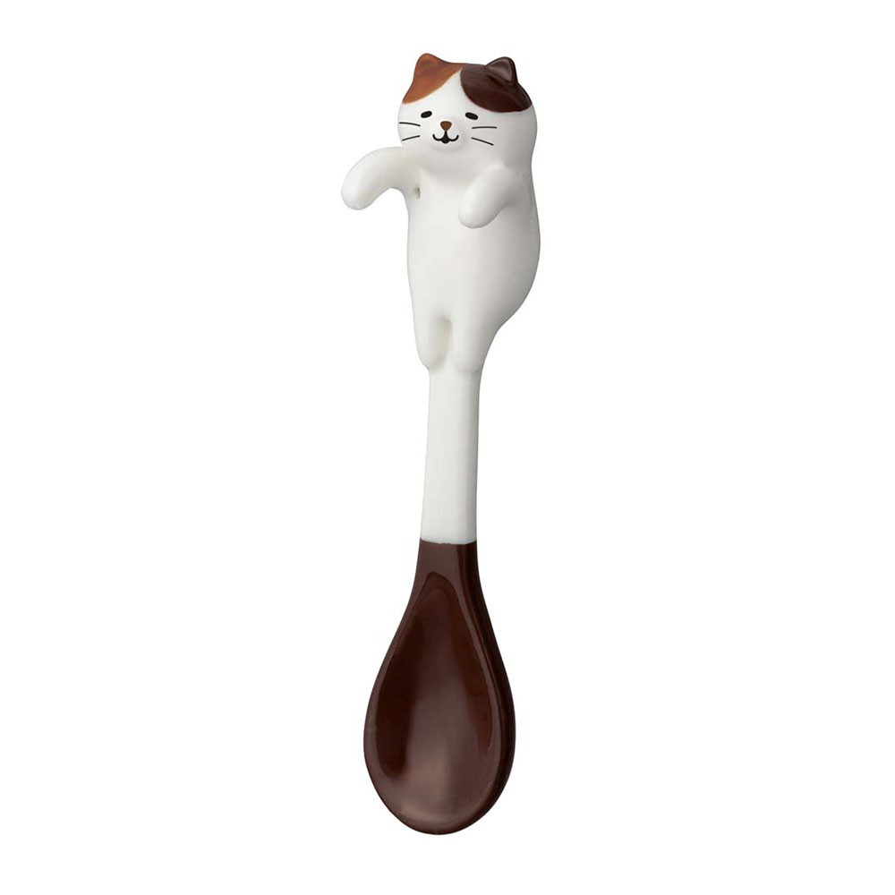 Nekochill しっぽ ねこ スプーン 全長11.2cm 陶器 ティースプーン