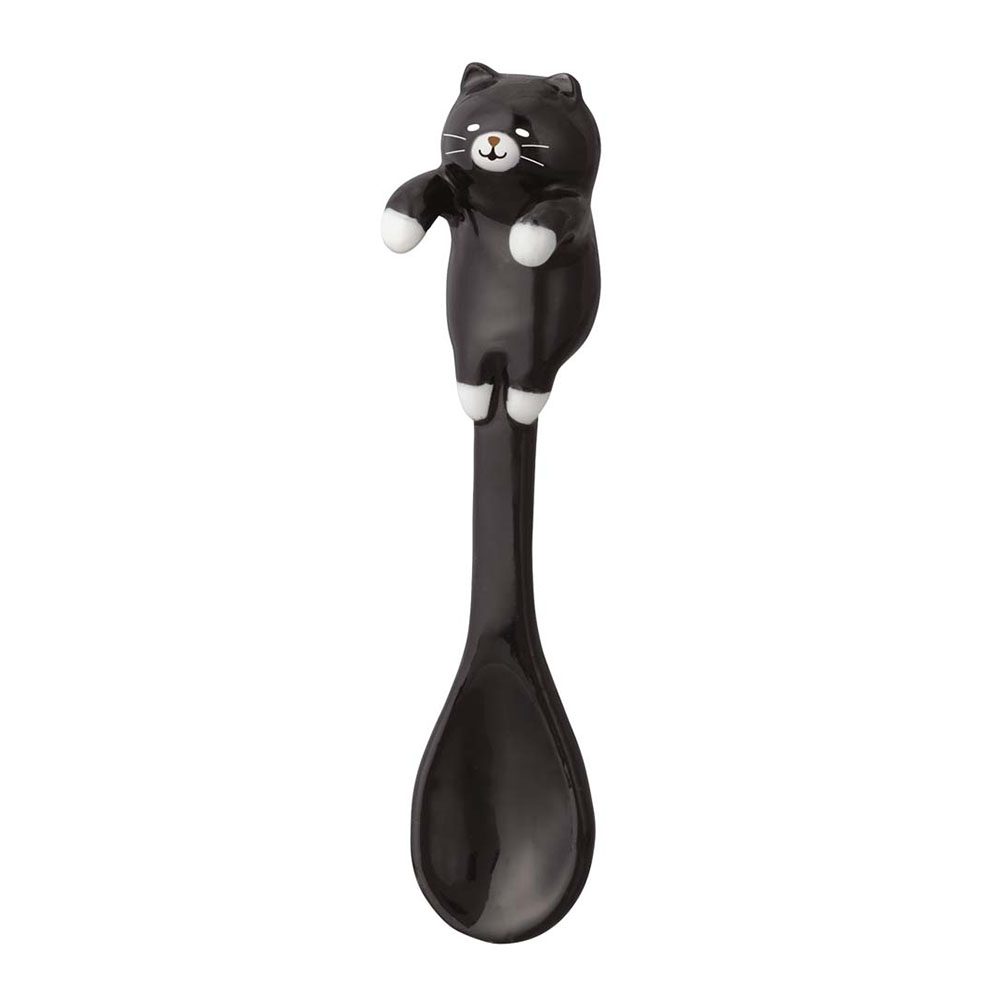 Nekochill しっぽ ねこ スプーン 全長11.2cm 陶器 ティースプーン Nekochill しっぽ ねこ スプーン 全長11.2cm 陶器 ティースプーン