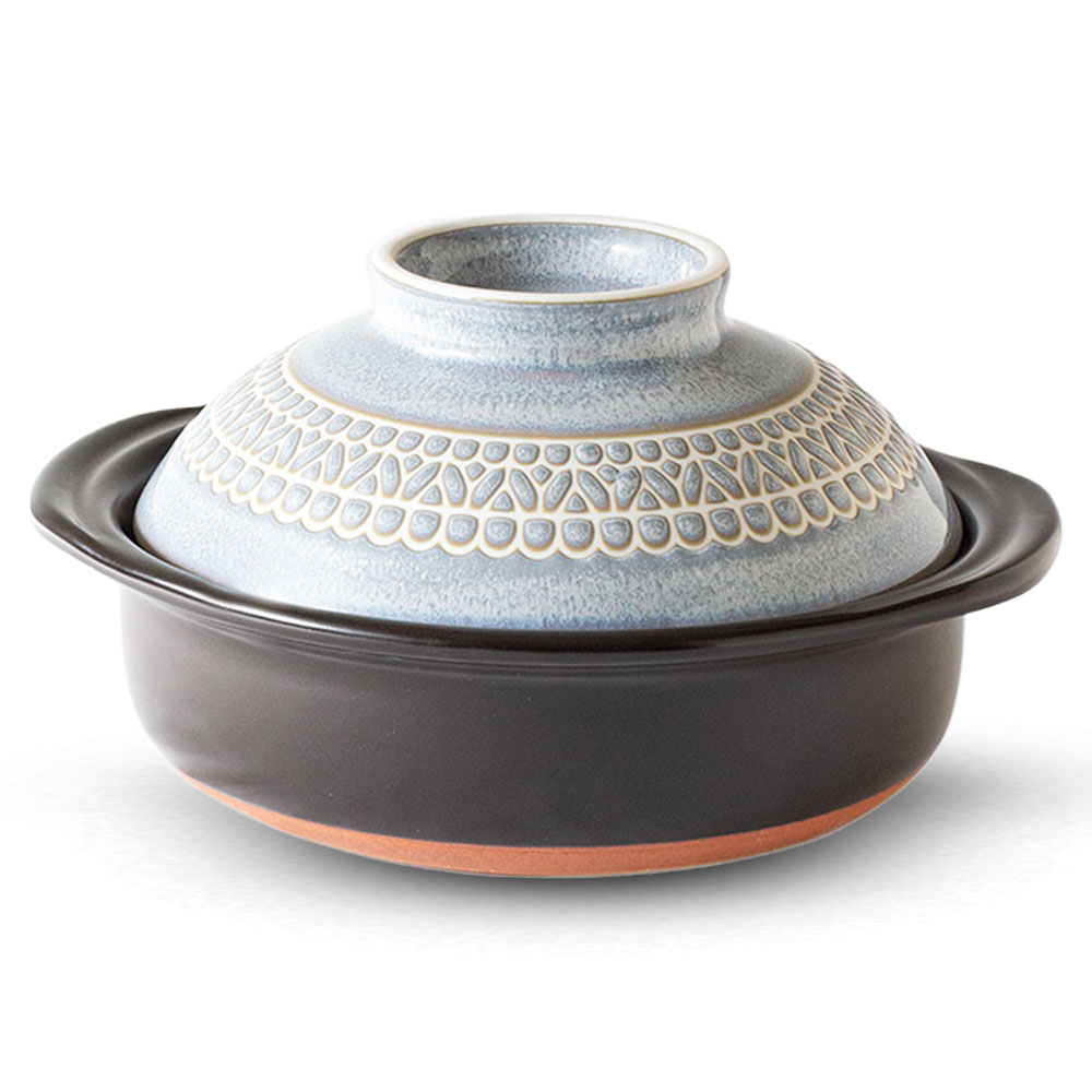 銀峰 GINPO 万古焼 フタ お茶碗になる 土鍋 850ml 日本製 美濃焼 耐熱