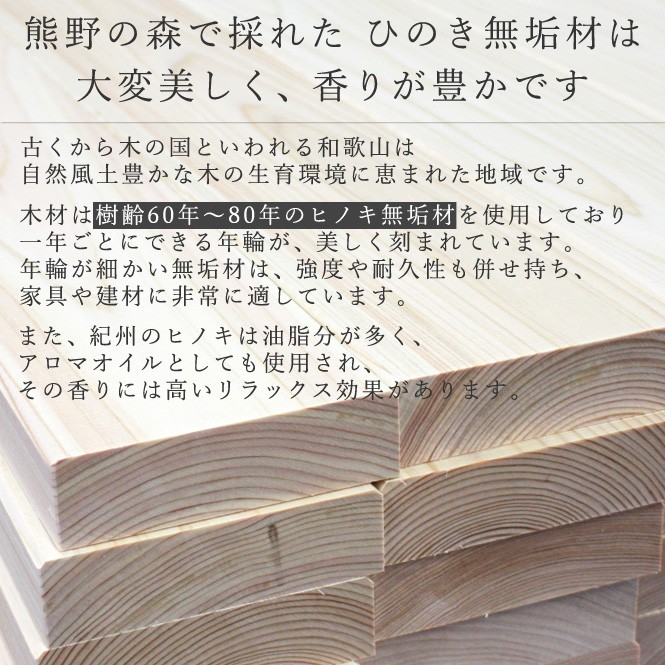 すのこベッド ひのきベッド セミダブル ヘッドレス 高強度 7本脚