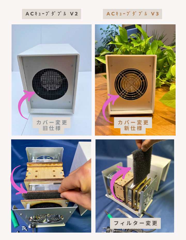 テネモス 空気活性機 ACキューブダブル v3（出力可変式エアキューブ