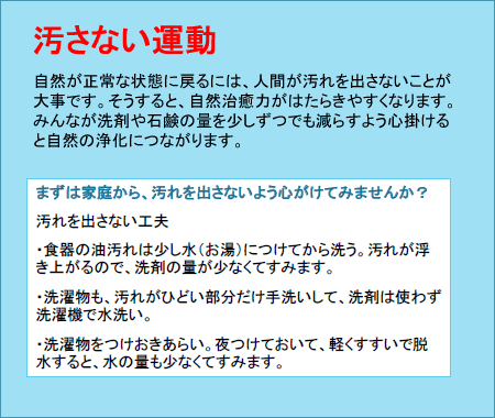 マナウォーターで汚さない運動