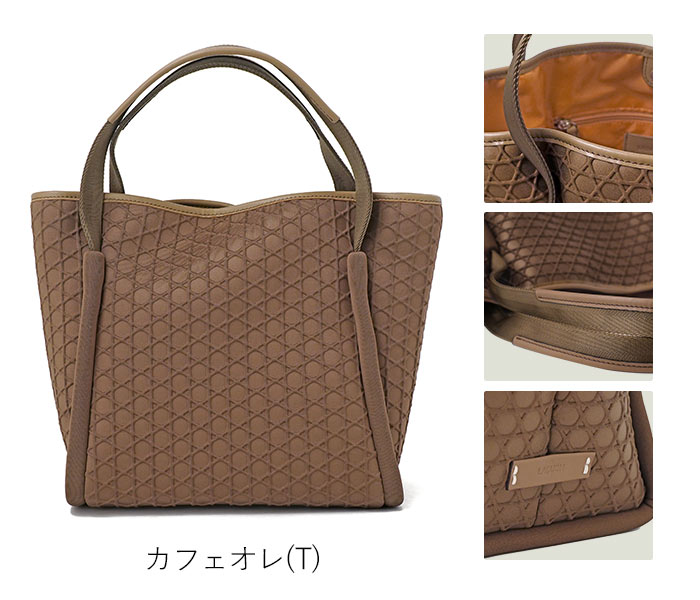 ラクーオ トートバッグ LAQUOH 籠目 エンボスボンディングトート