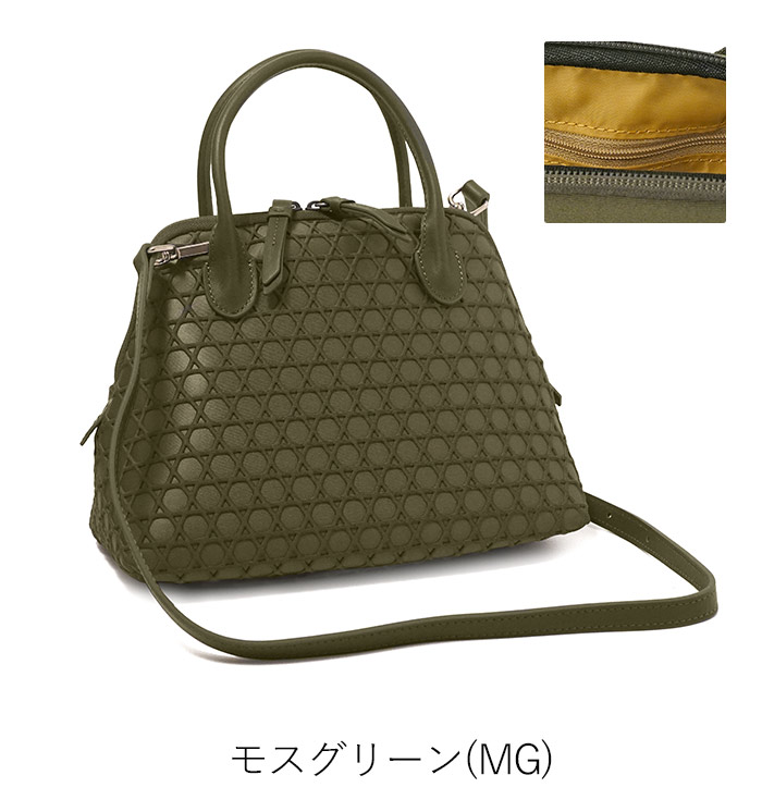 ラクーオ ブガッティ LAQUOH 籠目 エンボスボンディング 2way トート
