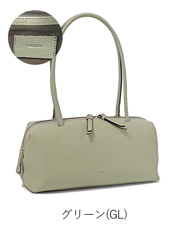 Lapuohラクーオ　ミニボストン　ライトグレー ラクーオ 本革 日本製 レザーミニボストン LAQUOH BOSTON BAG LEATHER