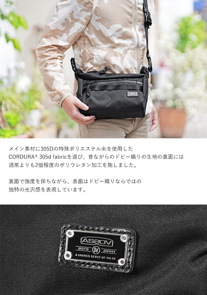 AS2OV 公式ステッカー付き アッソブ ショルダーバッグ S