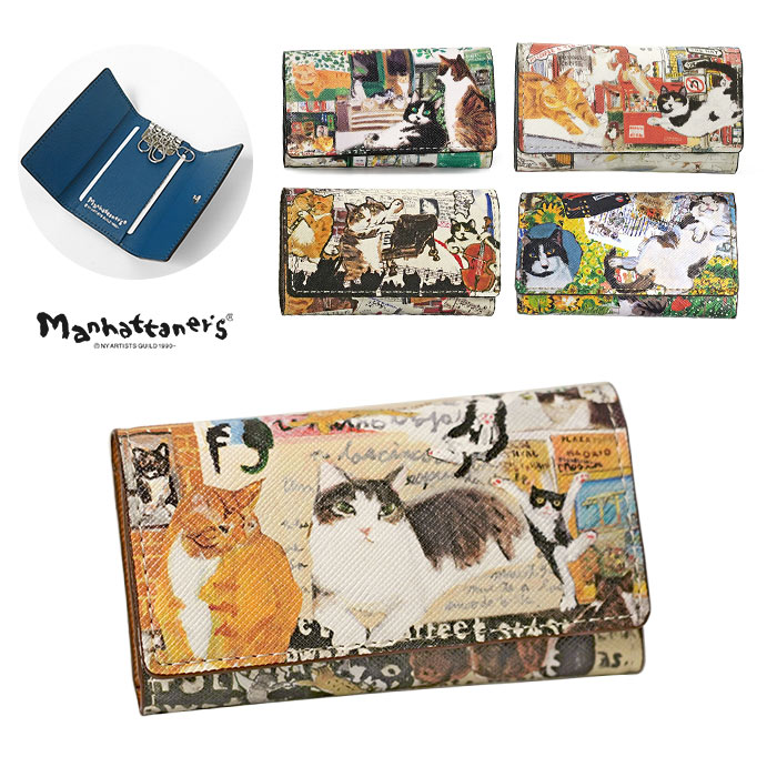 マンハッタナーズ☆ホーロー両手☆MANHATTANERS猫ねこネコ Manhattaner's（マンハッタナーズ） ニットバッグ トートバッグ 猫