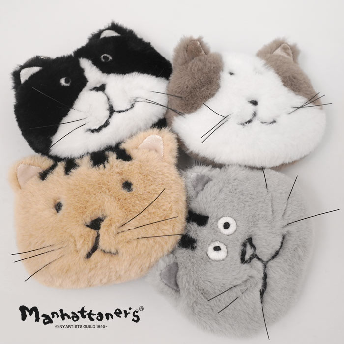 Manhattaner's マンハッタナーズ 猫 置物 Manhattaner's（マンハッタナーズ） もふもふチャーム コインケース