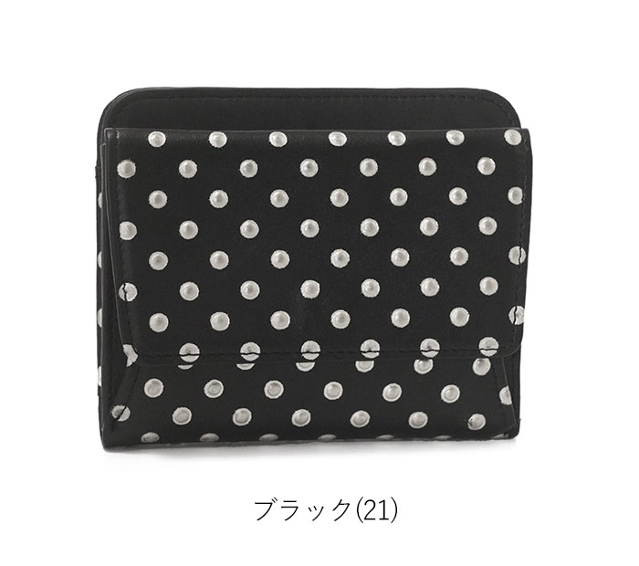 Arukan（アルカン） 二つ折り財布 本革 スタッズ 財布 レディース