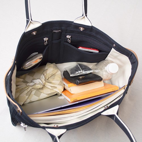 【美品　希少】PORTER 吉田カバン　ポーター　プラン　トートバッグ　ネイビー 一度のみ使用の超美品 即決・送料無料 吉田カバンPORTERポーター