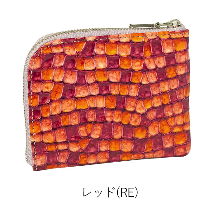 フーシフェルナーレ FU-SI FERNALLE 花柄 L字ファスナー レザー fu-si fernalle（フーシフェルナーレ） 折財布 ミニ財布 L字ファスナー
