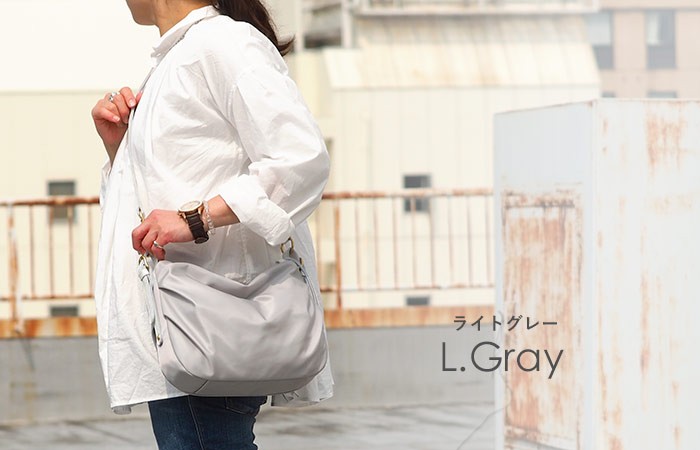 新品 グレー 本革3WAYショルダーバッグ バルド ロゼ グロッシークロコ