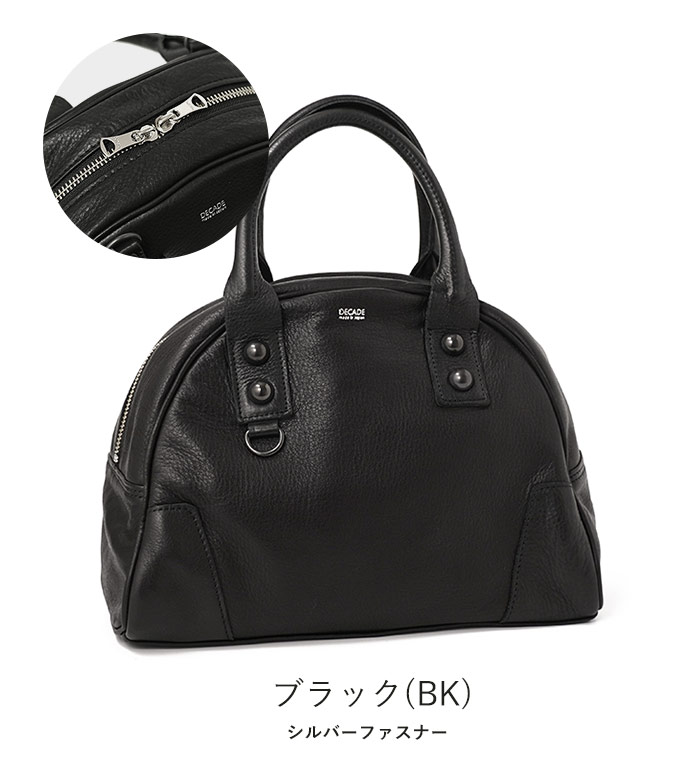 DECADE（ディケイド） クマチャーム付き オイルドレザー ミニボストン