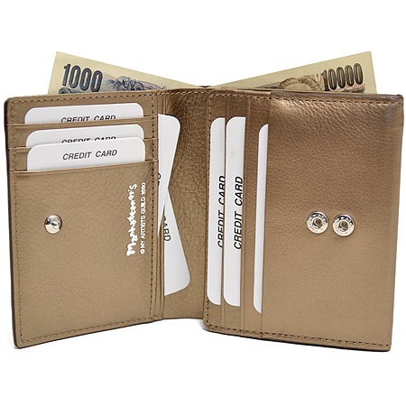 Manhattaner's（マンハッタナーズ） 牛革プリント トップパース 二