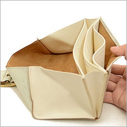saranam（サラナン） 箔アンティークレザー レターウォレット 長財布 