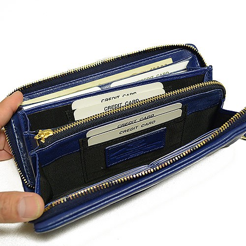 【美品】【SOLATINA / ソラチナ】 イタリアンレザー / 長財布 SOLATINA ソラチナ 長財布 財布 本革 ラウンドファスナー
