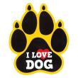 I LOVE DOG ドック サイン ステッカー DO-3