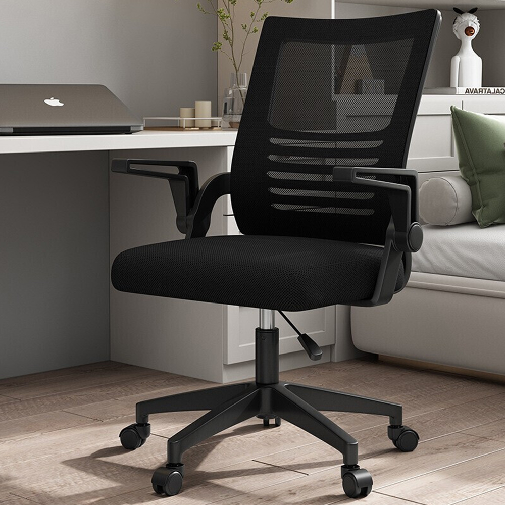 オフィスチェア デスクチェア パソコンチェア 椅子 肘つき 通気性 メッシュ腰サポートバー 人間工学 無段階昇降 360度回転 コンパクトクッション性｜iroiroya-store｜05