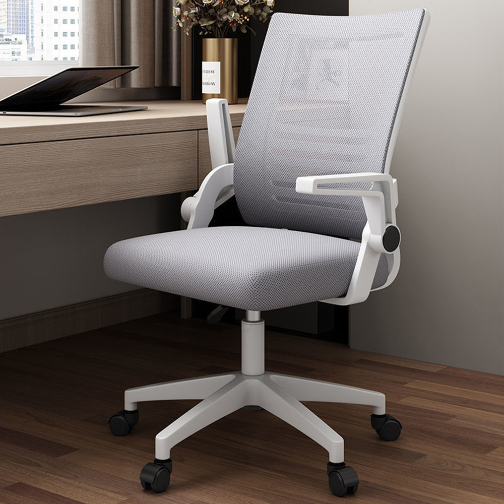 オフィスチェア デスクチェア パソコンチェア 椅子 肘つき 通気性 メッシュ腰サポートバー 人間工学 無段階昇降 360度回転 コンパクトクッション性｜iroiroya-store｜02