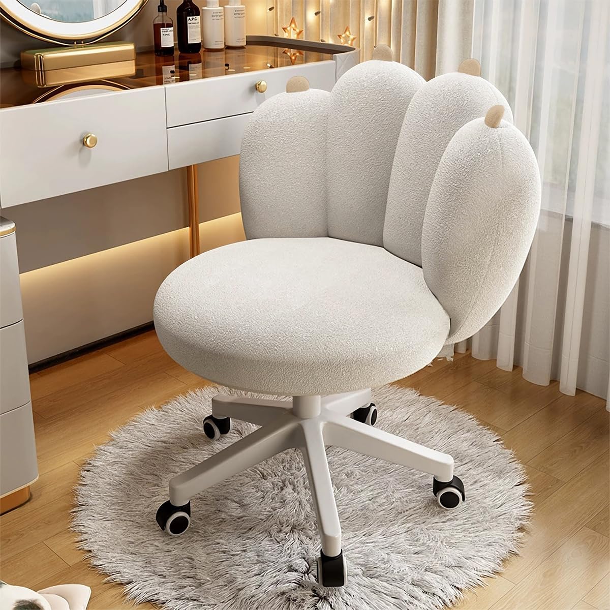オフィスチェア 椅子 可愛い デスクチェア chair 椅子 おしゃれ　ホワイト 楽天市場】デスクチェア おしゃれ ホワイト チェア キャスター