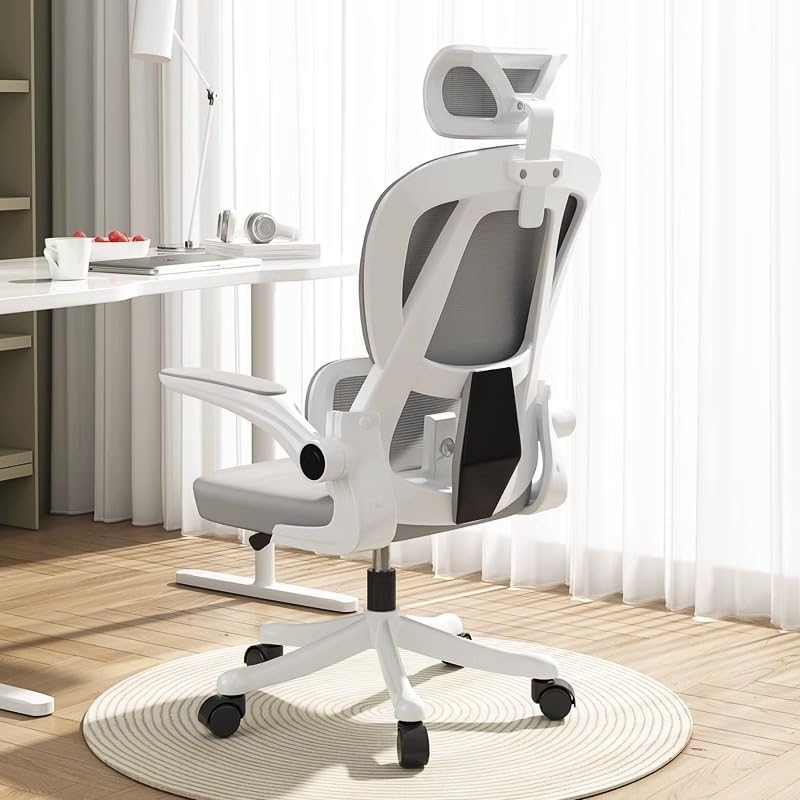 椅子 オフィスチェア リクライニングチェア 腰サポートバー メッシュ 通気性 無段階昇降 360度回転 チェアー デスクチェア 人間工学｜iroiroya-store｜04