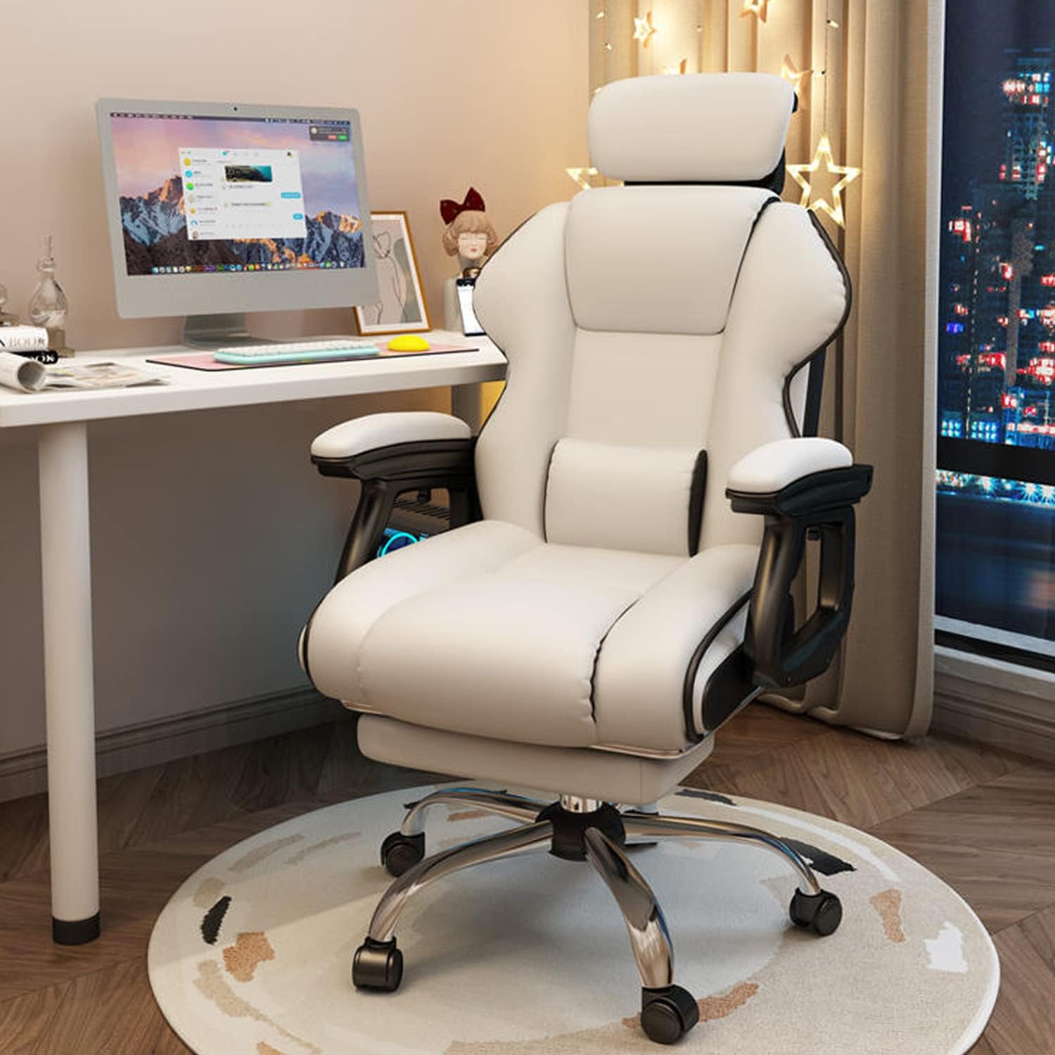 社長椅子 オフィスチェア 360度回転昇降機能 リクライニングチェア 肉 