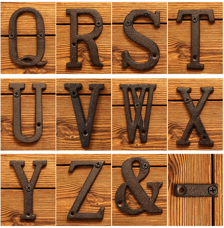 アイアン雑貨 アイアン アルファベット イニシャル Metal Letter 鋳物